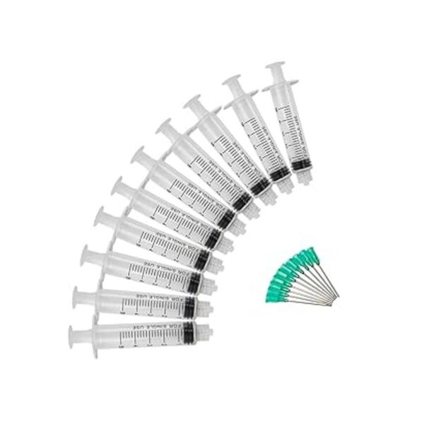 Shintop 10 jeringas de 0.2 fl oz con agujas de punta roma_2
