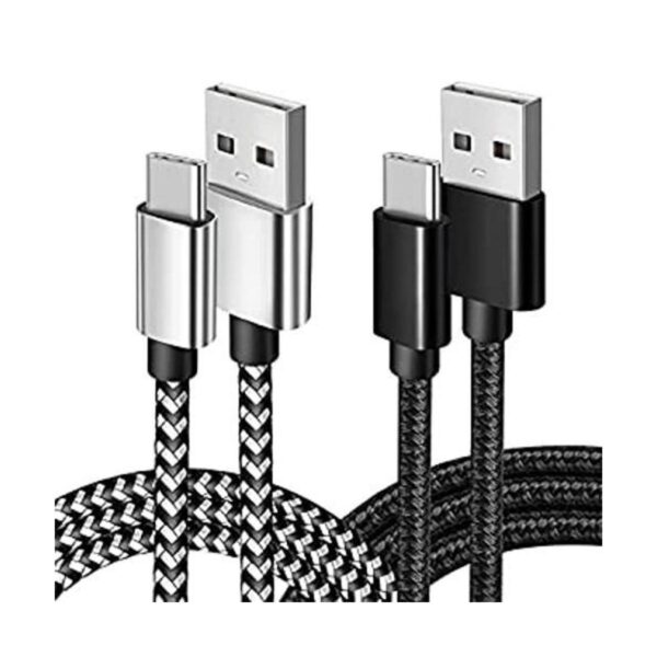 Cable de carga USB tipo C 2 unidades de 6 pies de carga_1