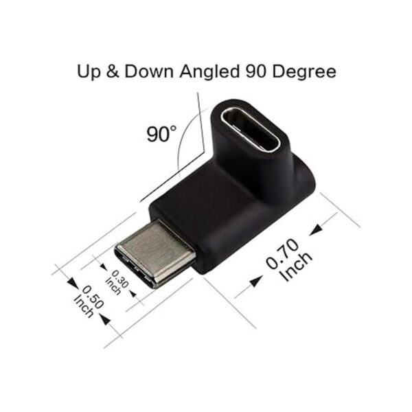 Oxsubor Adaptador USB C macho a hembra tipo C ángulo de_4
