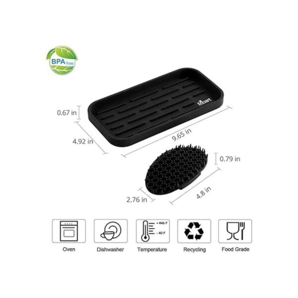 ECOART Bandeja de silicona para esponja soporte para