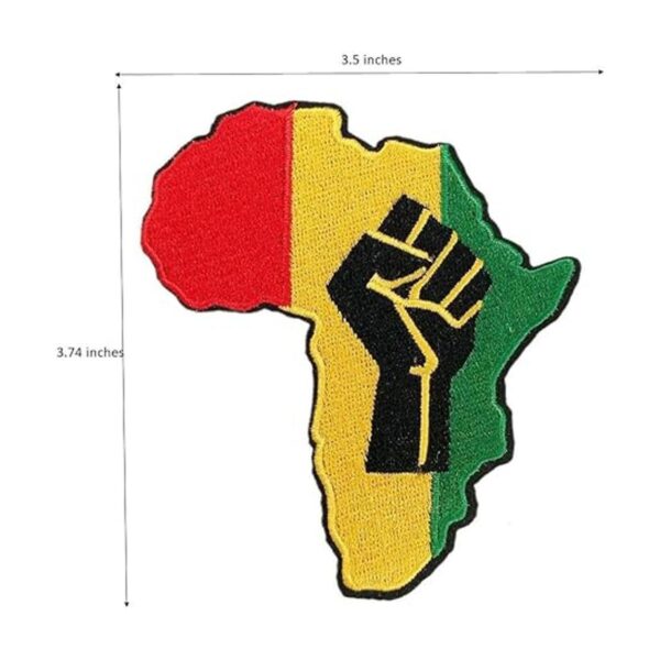 Africa Black Power Fist Rasta Rastafari Parche bordado_2