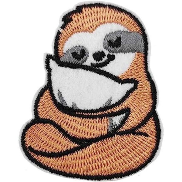 Parche bordado para planchar con diseño de animal perezoso_1