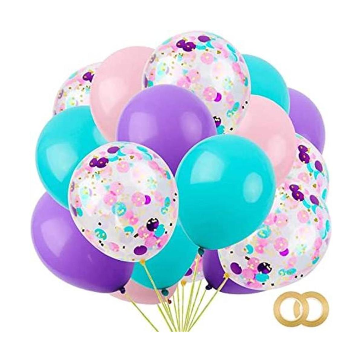 RUBFAC 60 globos de sirena de unicornio con globos de