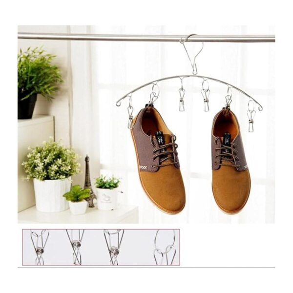 Fashion Easy Juego de 3 perchas de acero inoxidable con 10_5