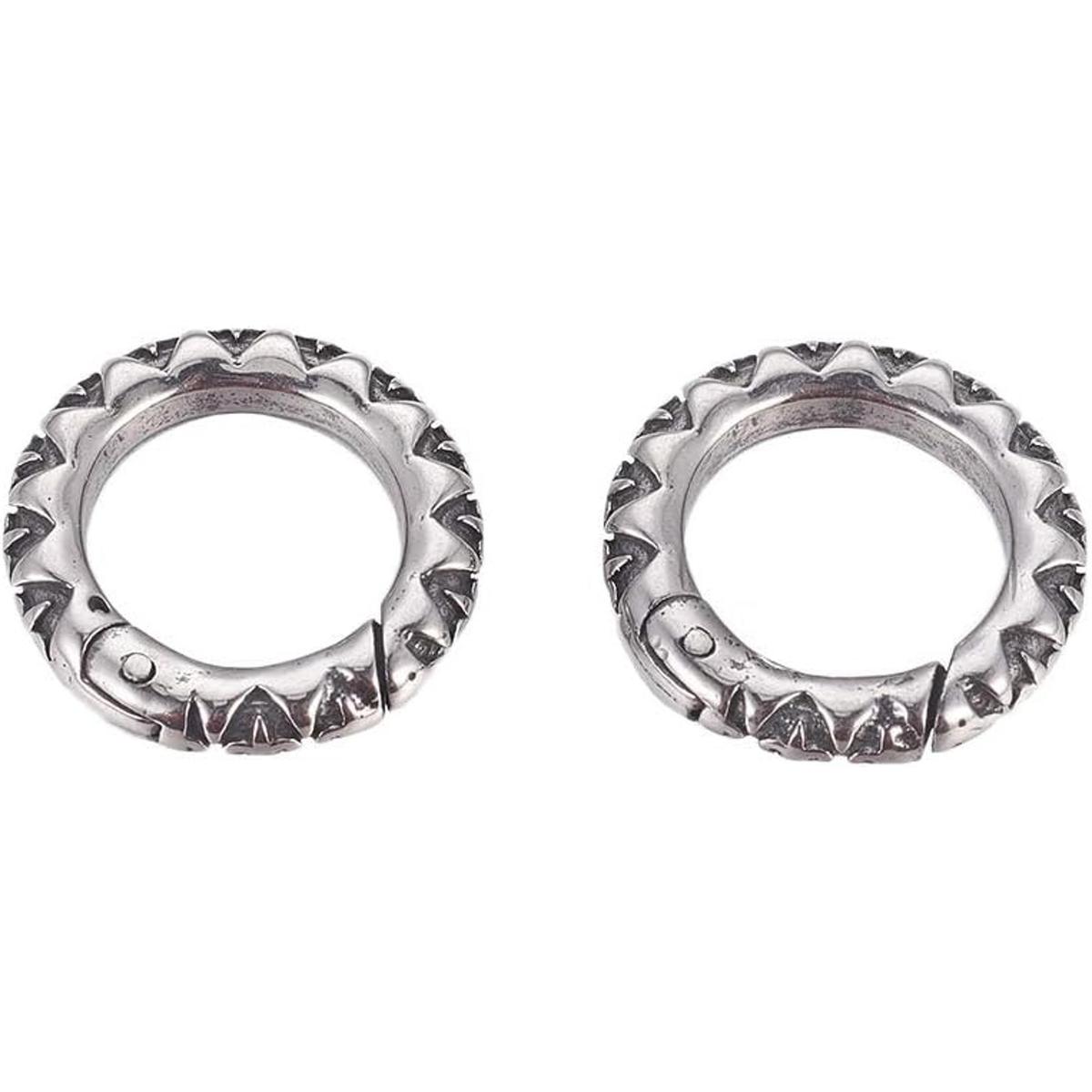 Unicraftale 1 anillo de acero inoxidable con cierre de