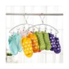 Fashion Easy Juego de 3 perchas de acero inoxidable con 10_4