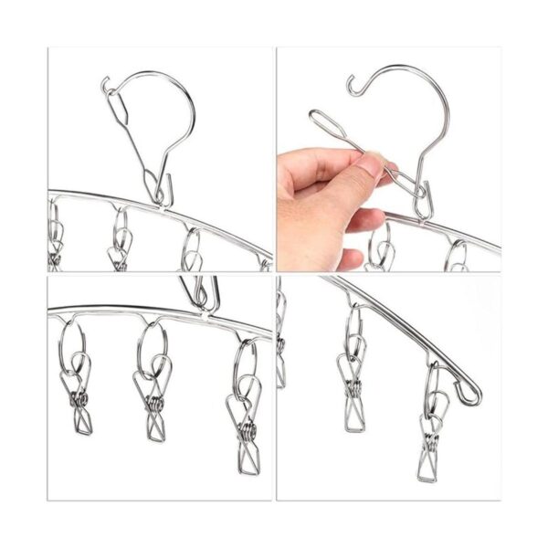 Fashion Easy Juego de 3 perchas de acero inoxidable con 10_2