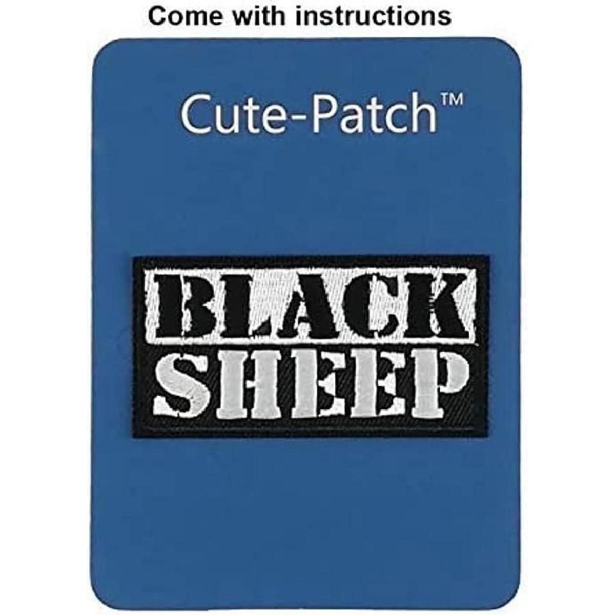 Insignia de parche bordada de oveja negra para planchar