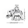 honbay 30pcs envejecido de elefante de plata Lucky Charms_3