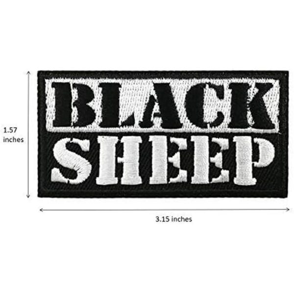 Insignia de parche bordada de oveja negra para planchar_2