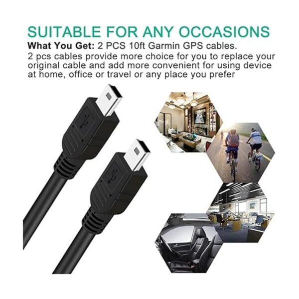 Cable de carga GPS de 10 pies para Garmin Navigator Nuvi_4