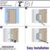 Hillman Bisagras para puerta acero inoxidable 3 unidades