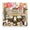 Cartel de arpillera de baby shower estilo bohemio diseño_4