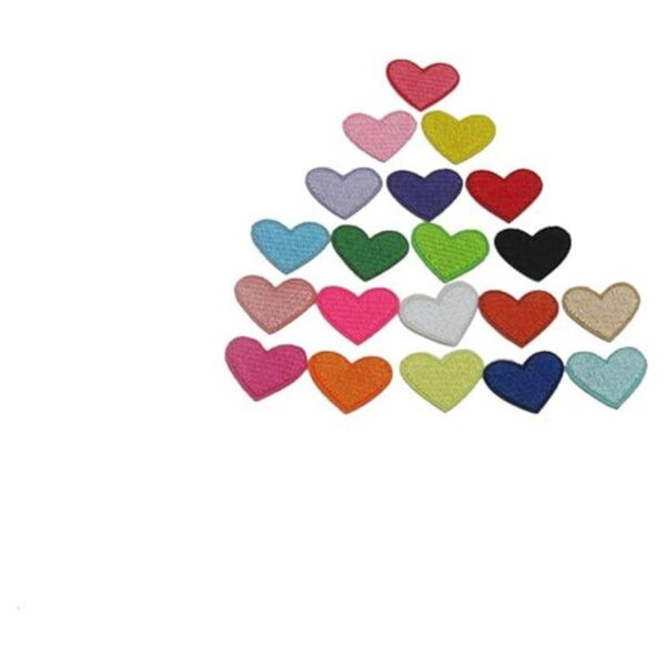 40 piezas de colores surtidos pequeño corazón hierro en_5