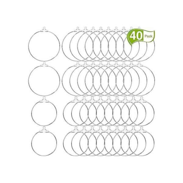WILLBOND 40 piezas redondo rebordear aro pendiente