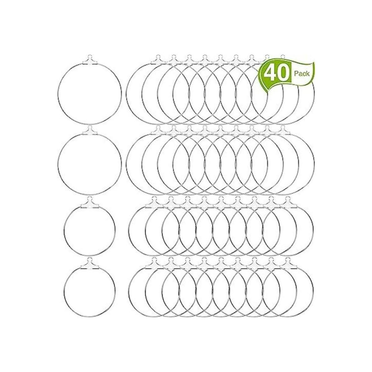 WILLBOND 40 piezas redondo rebordear aro pendiente