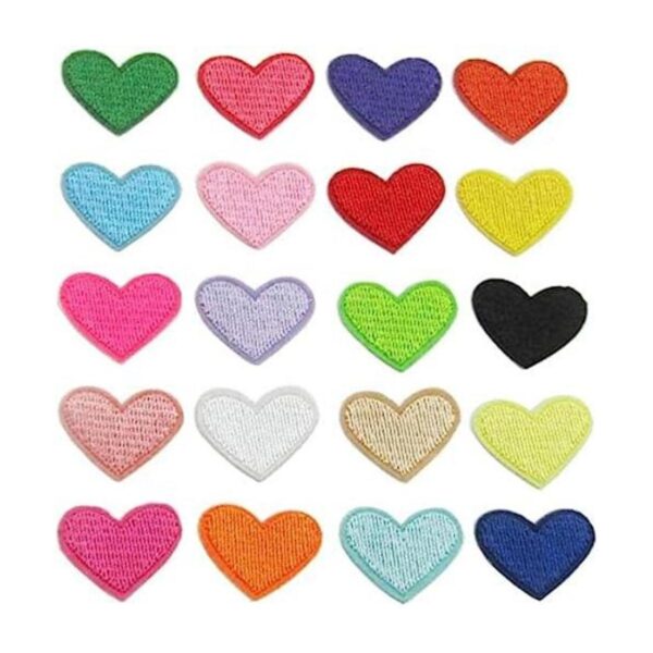 40 piezas de colores surtidos pequeño corazón hierro en_1