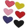 40 piezas de colores surtidos pequeño corazón hierro en_3
