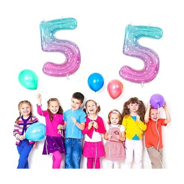 Gifloon Globo número 5 globos de número grande de 40_2
