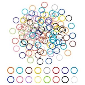 PH PandaHall Anillos de salto de colores 160 piezas de 16