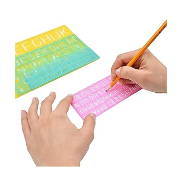 Westcott LetterCraft Juego de normógrafo de plástico 4