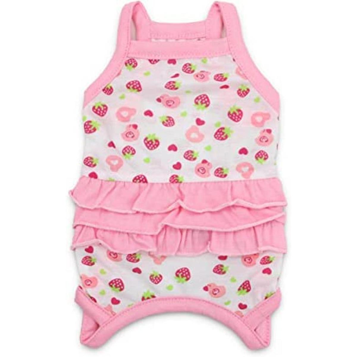 DroolingDog Vestidos de una pieza para perros con volantes