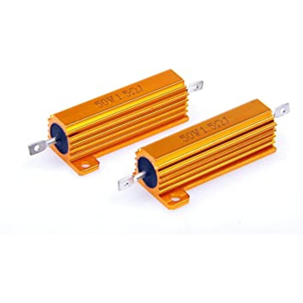 LM YN 2 Pcs de 50 W 1.5 Ohm 5 de aluminio Shell