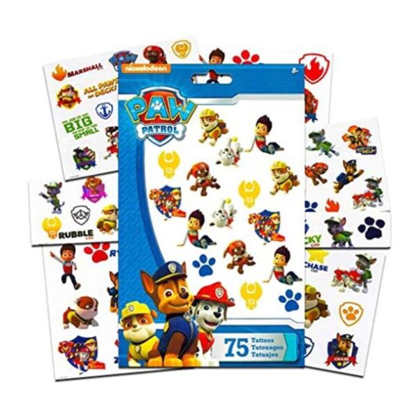 Tatuajes de Paw Patrol 75 tatuajes temporales_1