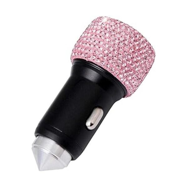 Cargador de coche USB dual brillante hecho a mano con