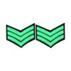 Brilla en la oscuridad militar uniforme galones sargento_1