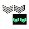 Brilla en la oscuridad militar uniforme galones sargento_2