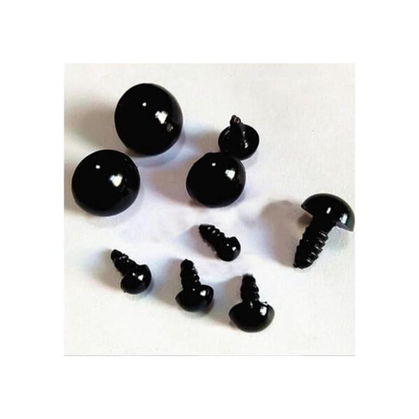 topwel 100pcs Solid Negro Plástico Seguridad noses Ojos_2