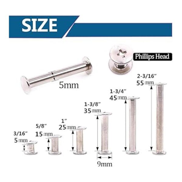 SpzcdZa Juego de 120 piezas de tornillos Phillips Chicago
