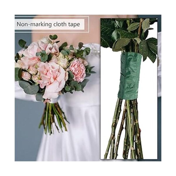 Prudiut 2 rollos de cinta floral verde impermeable cinta