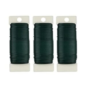Paquete de 3 alambres florales alambre verde para
