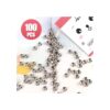 haworths 100pcs 7 mm color plateado envejecido Ronda Dome