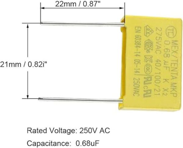 uxcell Condensadores de seguridad polipropileno X2 MKP_3