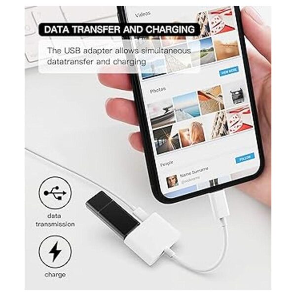 Adaptador Lightning macho a USB hembra con certificación_2