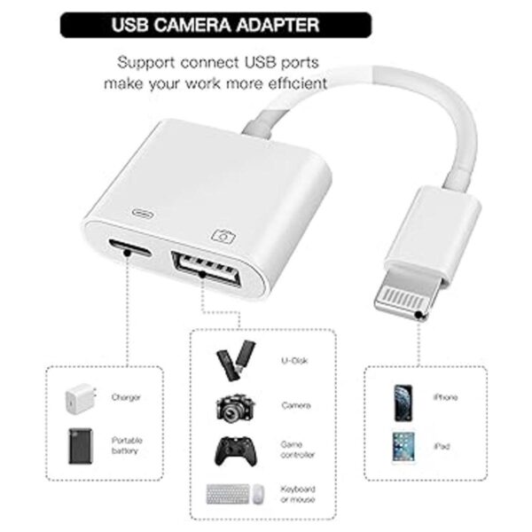 Adaptador Lightning macho a USB hembra con certificación_4