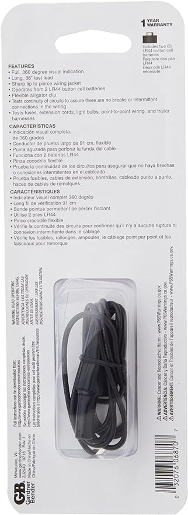 Gardner Bender Probador de continuidad GCT3304_3