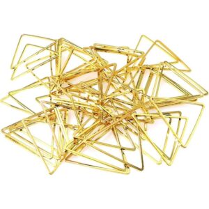 RLECS 50 piezas 0.94 pulgadas oro DIY Triángulo Pendientes_1