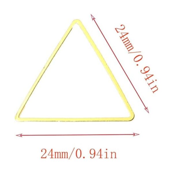 RLECS 50 piezas 0.94 pulgadas oro DIY Triángulo Pendientes_3