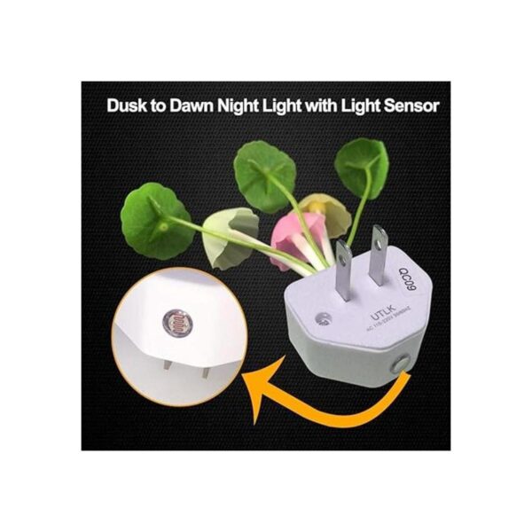 Paquete de 2 luces LED UTLK enchufables de hongo con_3