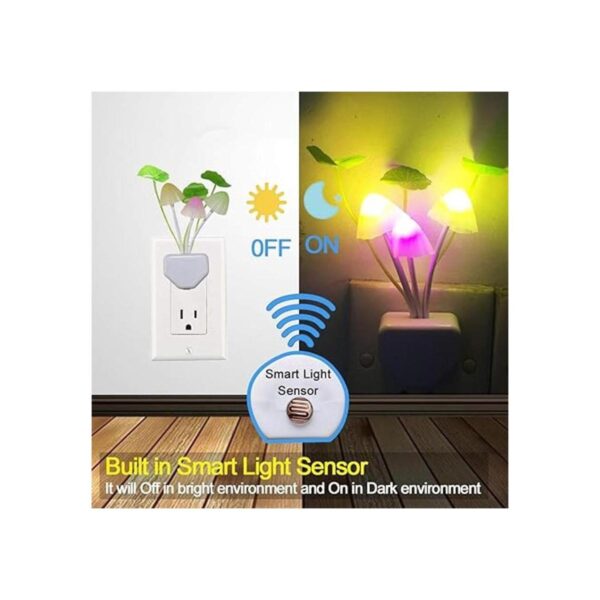 Paquete de 2 luces LED UTLK enchufables de hongo con_4