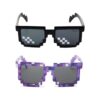 JINTOU 2 pcs Thug Life Sunglasses Mosaic Pixel Sunglasses