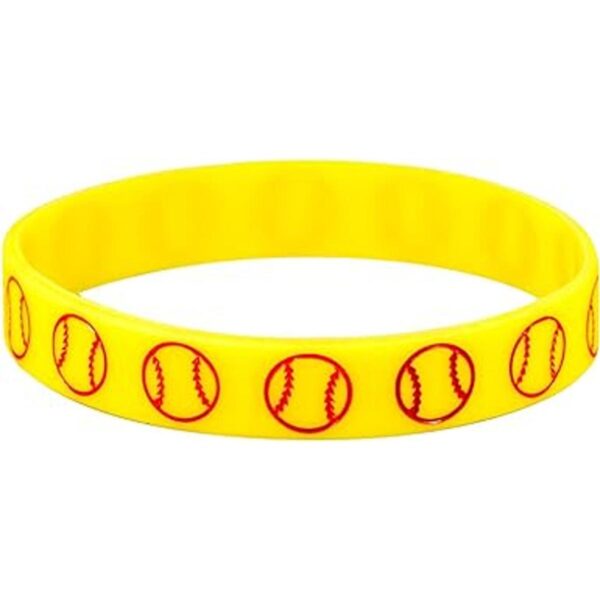 Pulseras de silicona de softball Paquete de 8 regalos de_4