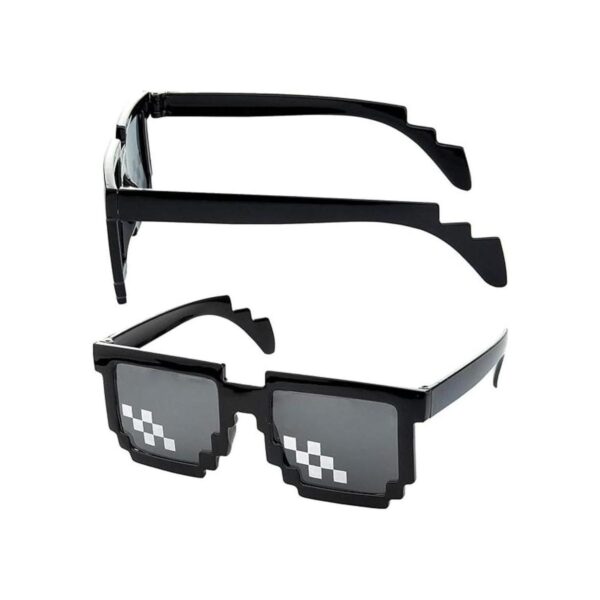 JINTOU 2 pcs Thug Life Sunglasses Mosaic Pixel Sunglasses