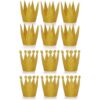 Amybasic 12 piezas Sombreros dorados de corona de_1