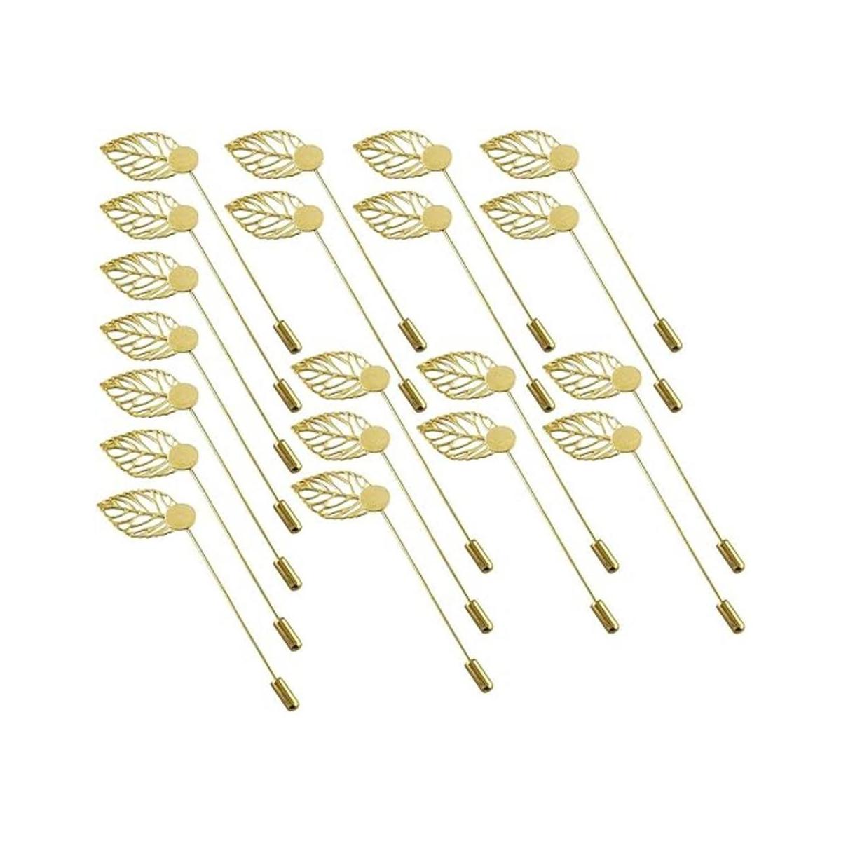 Eoutstanding 20Pack de broche de hoja de metal redondo