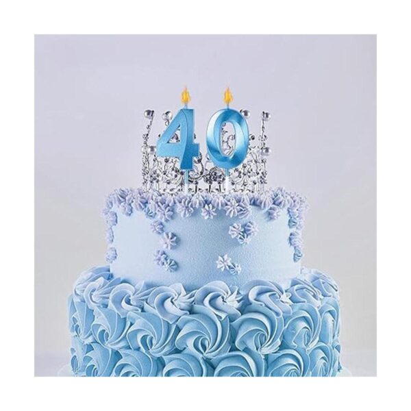 Velas azules de 11 y 1 cumpleaños para pasteles número 11_3